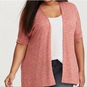 Torrid womens cardigan 2x orange rust short sleeve